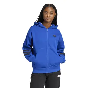 Sudadera con capucha con cremallera de 3 bandas para mujer adidas future icons image-1