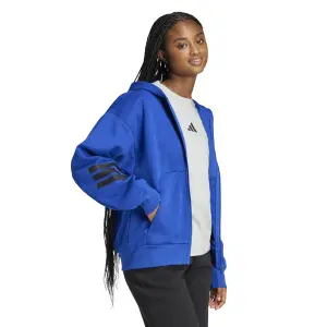 Sudadera con capucha con cremallera de 3 bandas para mujer adidas future icons image-3