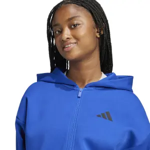 Sudadera con capucha con cremallera de 3 bandas para mujer adidas future icons image-5