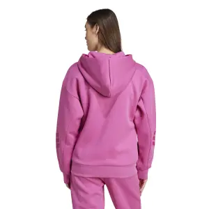 Kobiece sweatshirt z kapturem na zamek z 3 paskami adidas future icons image-2