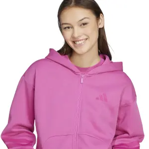 Kobiece sweatshirt z kapturem na zamek z 3 paskami adidas future icons image-4