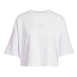 Camiseta ancha de algodón 3 bandas para mujer adidas Essentials image-0