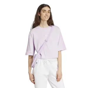 Camiseta ancha de algodón 3 bandas para mujer adidas Essentials image-2