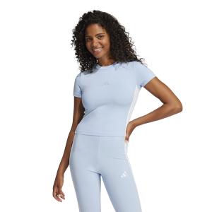 T-shirt med smal passform för kvinnor adidas Essentials 3-Stripes image-1