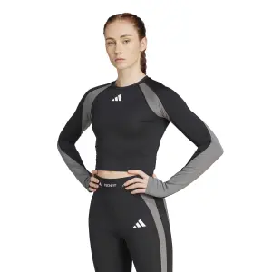 Långärmad tröja för kvinnor adidas Techfit image-1