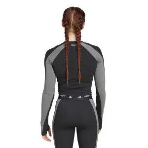 Långärmad tröja för kvinnor adidas Techfit image-4