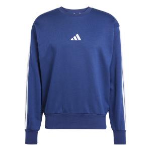 je6307-sweatshirt-adidas-essentials-3-stripes-fleece-morkbla-vit