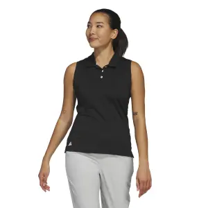 Ærmeløs poloshirt til kvinder adidas Solid Ottoman image-1