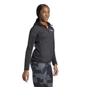 Casaco de caminhada com capuz para mulher adidas Terrex Xperior Climawarm+ Wind Light image-4