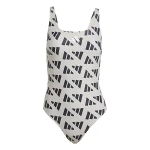 Einteiler Badeanzug Damen mit V-Ausschnitt hinten adidas Logo Graphic image-0