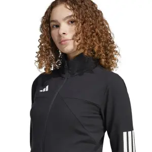 Chaqueta de chándal ajustada con cuello alto para mujer adidas Tiro Cut 3 Stripes image-5