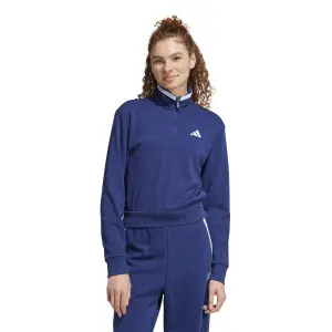 Sudadera cropped mujer 1/4 cremallera adidas Essentials Color Pop image-1
