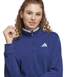 Sudadera cropped mujer 1/4 cremallera adidas Essentials Color Pop image-4