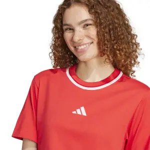 Camiseta de algodón para mujer adidas Essentials Color Pop image-4