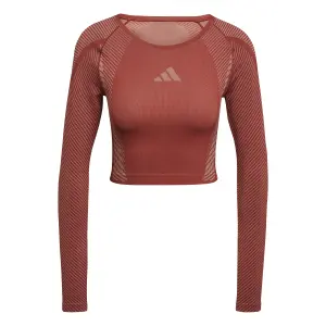 Bezszwowy sweter damski z długim rękawem adidas image-0