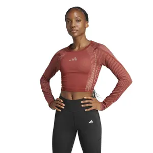 Bezszwowy sweter damski z długim rękawem adidas image-1