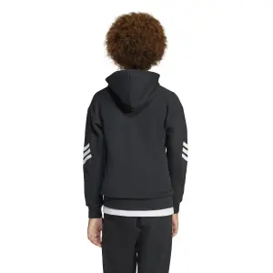 Hoodie med hel dragkedja för barn adidas Future Icons 3-Stripes image-4