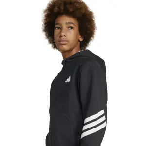 Hoodie med hel dragkedja för barn adidas Future Icons 3-Stripes image-6