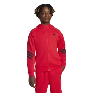 Hoodie med hel dragkedja för barn adidas Future Icons 3-Stripes image-2