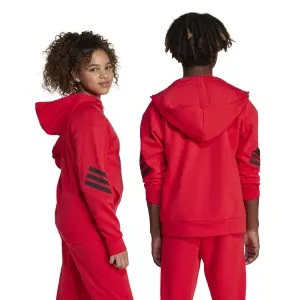 Hoodie med hel dragkedja för barn adidas Future Icons 3-Stripes image-5