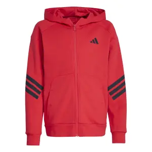 Hoodie med hel dragkedja för barn adidas Future Icons 3-Stripes image-0