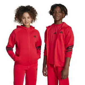 Hoodie med hel dragkedja för barn adidas Future Icons 3-Stripes image-3