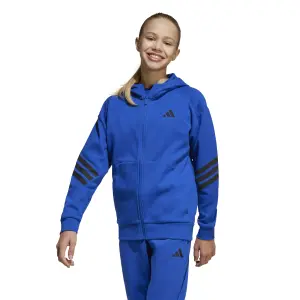 Casaco com capuz com fecho de correr para criança adidas Future Icons 3-Stripes image-1