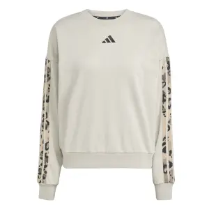 Felpa da donna adidas Animal Print French Terry 3 Stripes