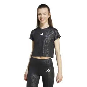Girl's crop top adidas All Sports Animal Print image-1
