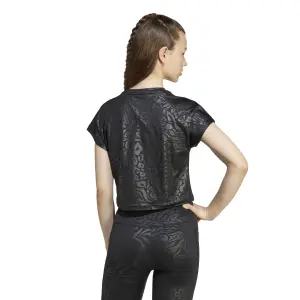 Girl's crop top adidas All Sports Animal Print image-3