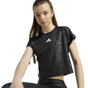 Girl's crop top adidas All Sports Animal Print image-4