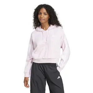 Damen Sweatshirt mit 1/4 Reißverschluss und Kapuze adidas Essentials 3 stripes image-1