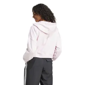 Damen Sweatshirt mit 1/4 Reißverschluss und Kapuze adidas Essentials 3 stripes image-3