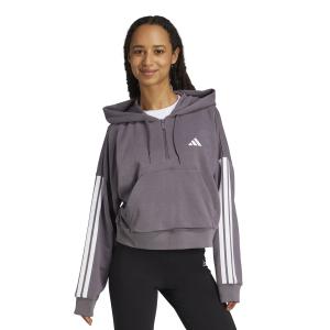 Sweatshirt à capuche 1/4 zip femme adidas Essentials 3-Stripes French Terry image-1