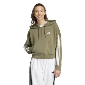 Women's hooded sweatshirt adidas Essentials 3-Stripes French Terry image-1