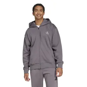 Fleece hættetrøje med fuld lynlås adidas All SZN image-1