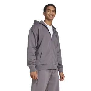 Fleece hættetrøje med fuld lynlås adidas All SZN image-3
