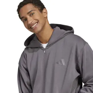 Fleece hættetrøje med fuld lynlås adidas All SZN image-5