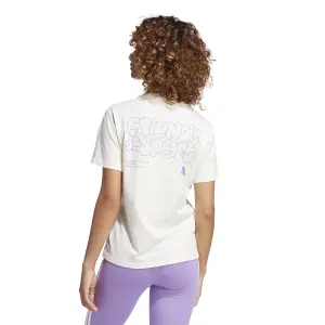 Camiseta de mujer adidas Lounge Verbiage Graphic image-2