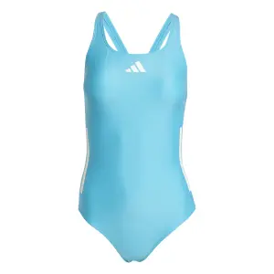 Women's one-piece swimsuit with a back cutout adidas 3-Stripes