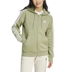 Felpa con cerniera a cappuccio da donna adidas Essentials 3-Stripes image-2