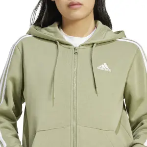 Felpa con cerniera a cappuccio da donna adidas Essentials 3-Stripes image-6