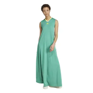 Robe longue découpée en mesh doux avec femme adidas Tiro 3 Stripes image-1
