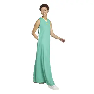 Robe longue découpée en mesh doux avec femme adidas Tiro 3 Stripes image-4