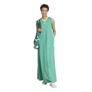 Robe longue découpée en mesh doux avec femme adidas Tiro 3 Stripes image-2