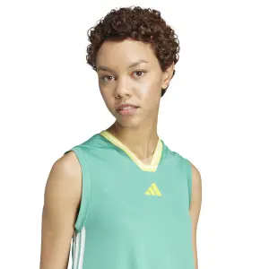 Robe longue découpée en mesh doux avec femme adidas Tiro 3 Stripes image-5
