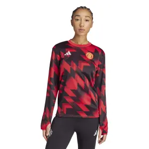 Manchester United langærmet prematch trøje til kvinder 2025/26 image-1