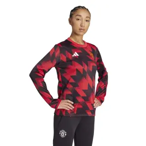 Manchester United langærmet prematch trøje til kvinder 2025/26 image-3