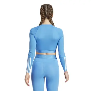 Långärmad crop jersey för kvinnor adidas Hyperglam image-3