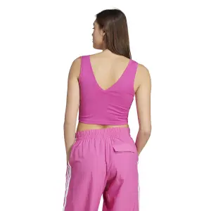 Camiseta sin mangas de algodón para mujer adidas Essentials Small Logo image-2